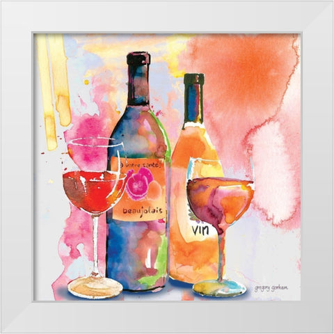 Nouveau Wines II White Modern Wood Framed Art Print by Gorham, Gregory