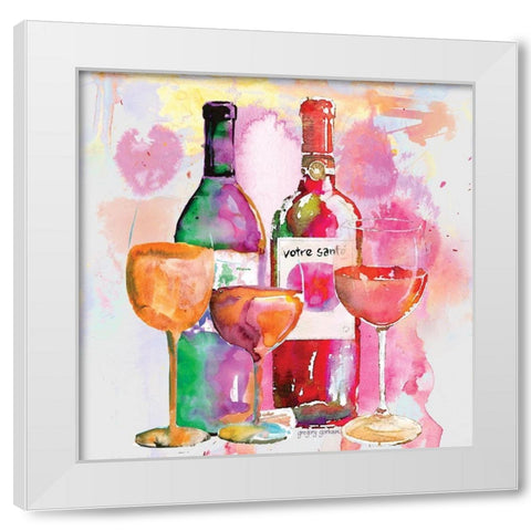 Nouveau Wines III White Modern Wood Framed Art Print by Gorham, Gregory