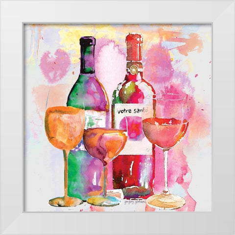 Nouveau Wines III White Modern Wood Framed Art Print by Gorham, Gregory