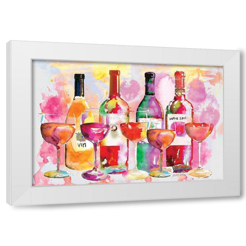 Nouveau Wines IV White Modern Wood Framed Art Print by Gorham, Gregory