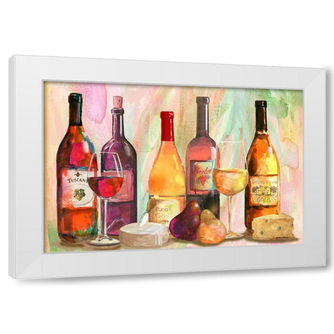 Table Wines III White Modern Wood Framed Art Print by Gorham, Gregory