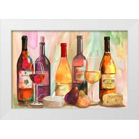 Table Wines III White Modern Wood Framed Art Print by Gorham, Gregory
