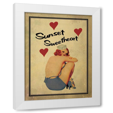 Sunset Sweetheart White Modern Wood Framed Art Print by Giacopelli, Jason