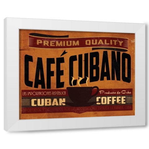 Cuban Coffee White Modern Wood Framed Art Print by Giacopelli, Jason