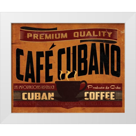 Cuban Coffee White Modern Wood Framed Art Print by Giacopelli, Jason