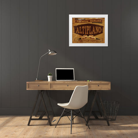 Peruvian Coffee White Modern Wood Framed Art Print by Giacopelli, Jason