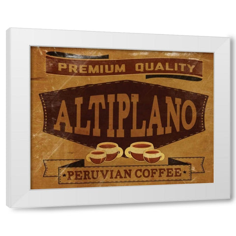 Peruvian Coffee White Modern Wood Framed Art Print by Giacopelli, Jason
