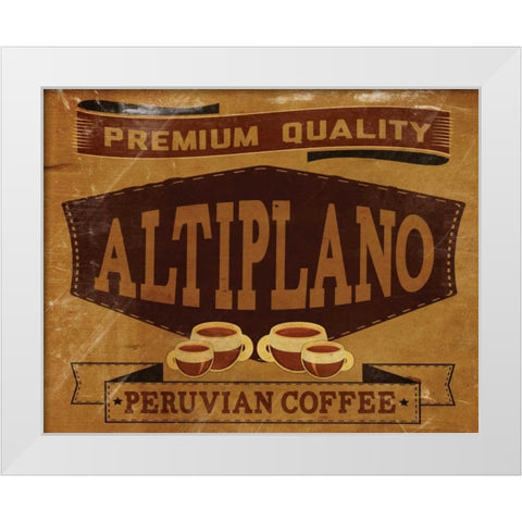 Peruvian Coffee White Modern Wood Framed Art Print by Giacopelli, Jason