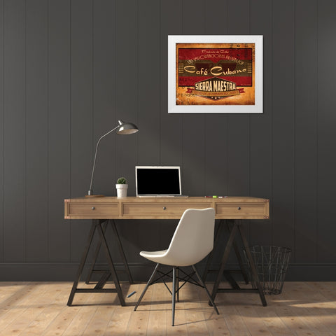 Cafe Cubano White Modern Wood Framed Art Print by Giacopelli, Jason