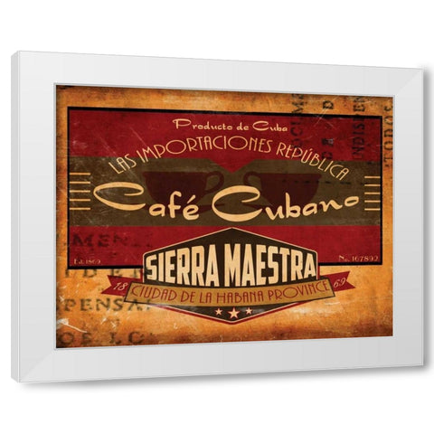Cafe Cubano White Modern Wood Framed Art Print by Giacopelli, Jason
