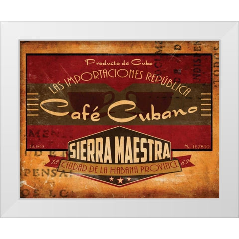 Cafe Cubano White Modern Wood Framed Art Print by Giacopelli, Jason