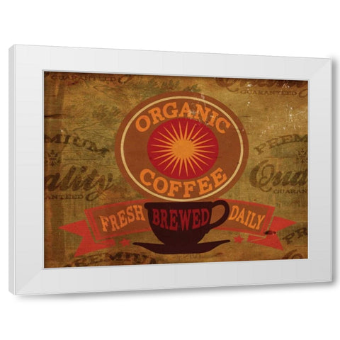 Organic Coffee White Modern Wood Framed Art Print by Giacopelli, Jason