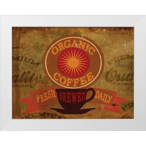 Organic Coffee White Modern Wood Framed Art Print by Giacopelli, Jason