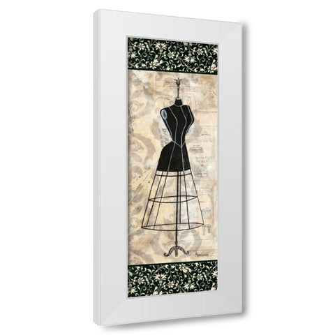 Dress Form Panel I White Modern Wood Framed Art Print by Guinn, Katie