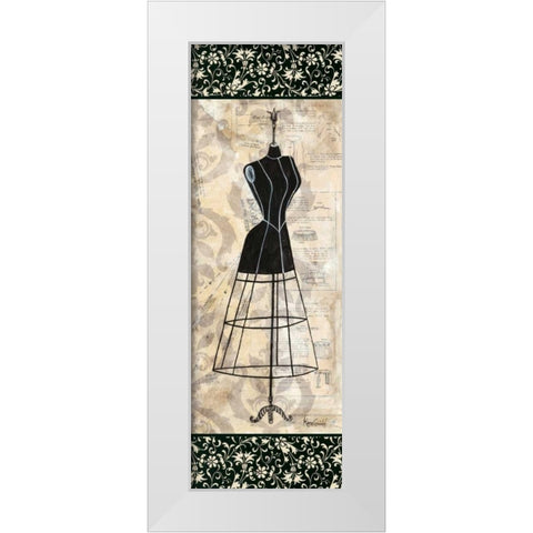 Dress Form Panel I White Modern Wood Framed Art Print by Guinn, Katie