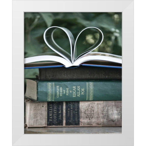 Love Books I White Modern Wood Framed Art Print by Guinn, Katie
