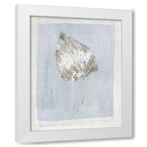 Winter Leaf II White Modern Wood Framed Art Print by Hargittai, Paul