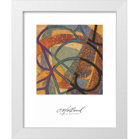 Urban Puzzle I White Modern Wood Framed Art Print by Holland, Cynthia