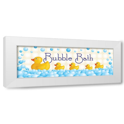 Bubble Bath White Modern Wood Framed Art Print by Harbick, N