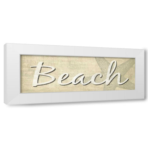 Beach White Modern Wood Framed Art Print by Harbick, N