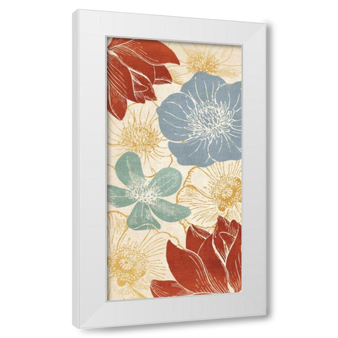 Vintage Flowers I White Modern Wood Framed Art Print by Harbick, N
