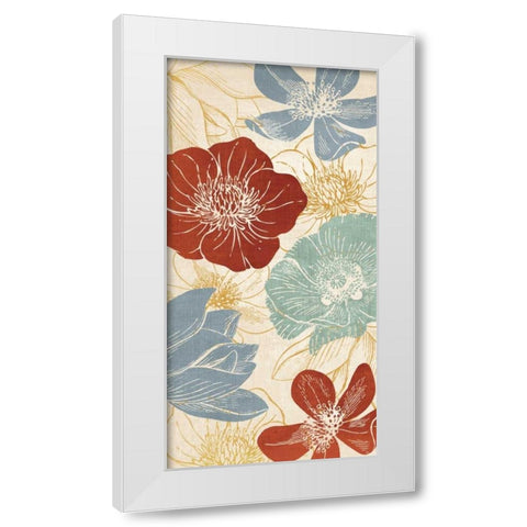 Vintage Flowers II White Modern Wood Framed Art Print by Harbick, N
