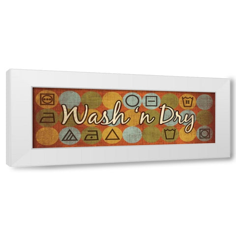 Laundry Symbols Panel II White Modern Wood Framed Art Print by Harbick, N