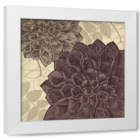 Dahlia I White Modern Wood Framed Art Print by Harbick, N