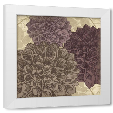 Dahlia II White Modern Wood Framed Art Print by Harbick, N
