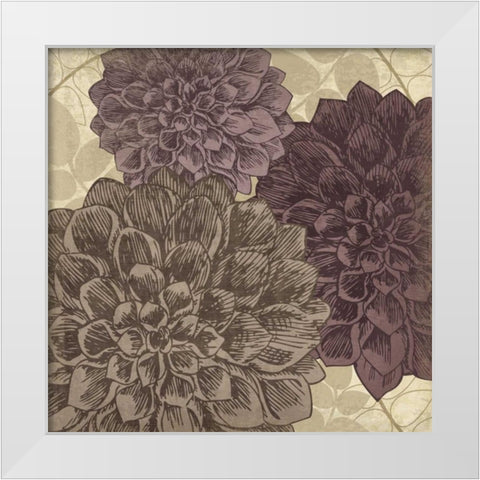 Dahlia II White Modern Wood Framed Art Print by Harbick, N