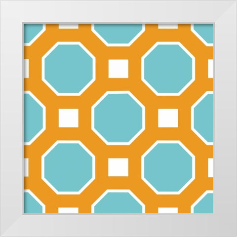 Graphic Pattern I White Modern Wood Framed Art Print by Harbick, N