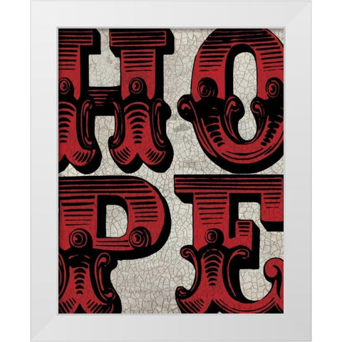 Hope Sign White Modern Wood Framed Art Print by Harbick, N