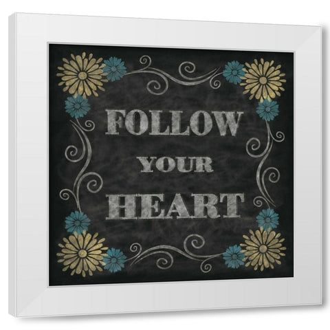 Chalkboard Inspirations I White Modern Wood Framed Art Print by Harbick, N