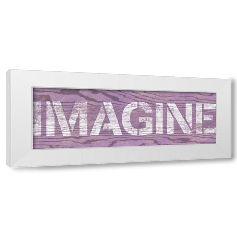 Purple Imagine White Modern Wood Framed Art Print by Harbick, N
