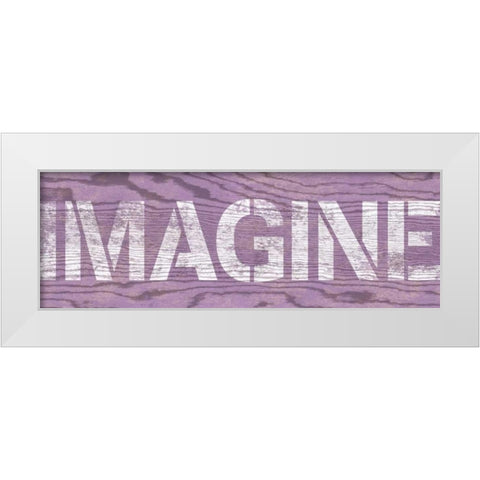 Purple Imagine White Modern Wood Framed Art Print by Harbick, N