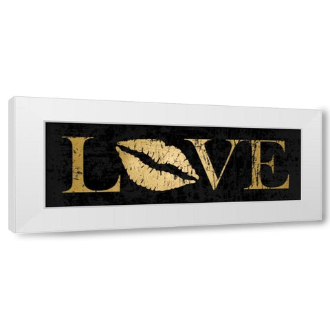 Gold Love White Modern Wood Framed Art Print by Harbick, N.