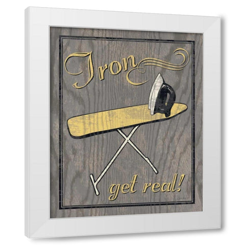 Iron - Gray White Modern Wood Framed Art Print by Harbick, N.