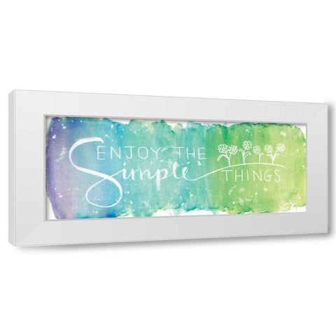 Simple Things White Modern Wood Framed Art Print by Harbick, N.