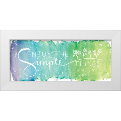 Simple Things White Modern Wood Framed Art Print by Harbick, N.