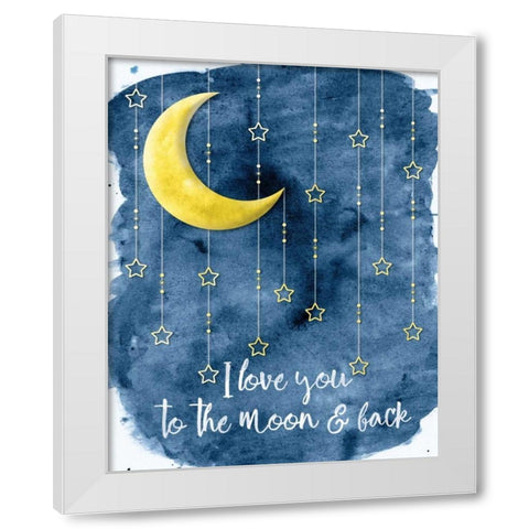 Love You I White Modern Wood Framed Art Print by Harbick, N.