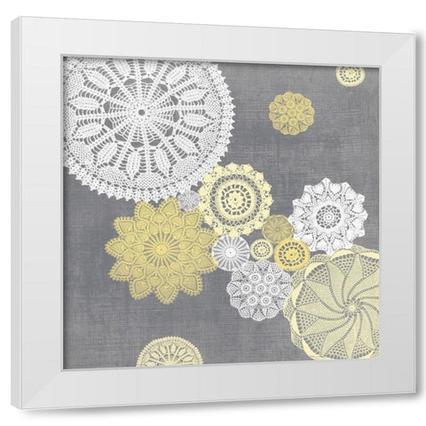 Elegance in Yellow VI White Modern Wood Framed Art Print by Harbick, N.