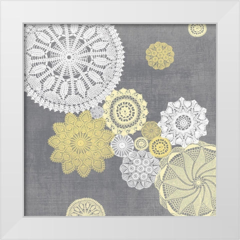 Elegance in Yellow VI White Modern Wood Framed Art Print by Harbick, N.