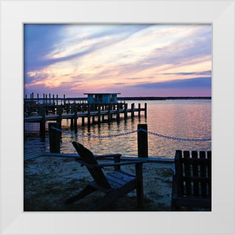 Dockside Park II White Modern Wood Framed Art Print by Hausenflock, Alan