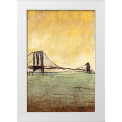 Urban Connection II White Modern Wood Framed Art Print by Costa, Antonio