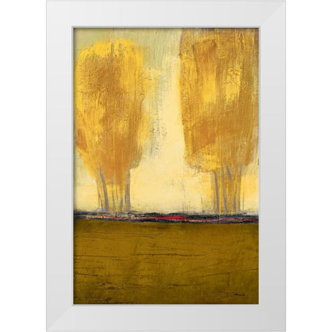 Shades of Gold II White Modern Wood Framed Art Print by Costa, Antonio