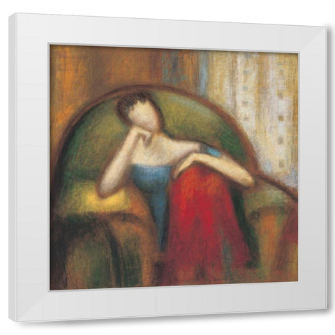 Pensive I White Modern Wood Framed Art Print by Gray, Karl