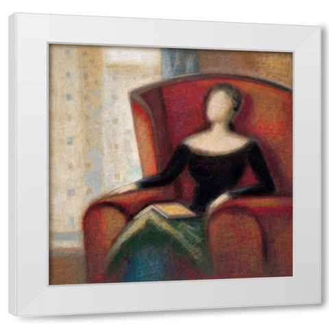 Pensive II White Modern Wood Framed Art Print by Gray, Karl
