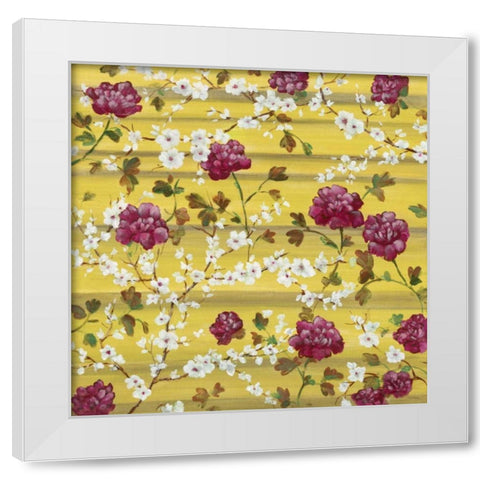Peonies and Dogwoods White Modern Wood Framed Art Print by Lee, Scott