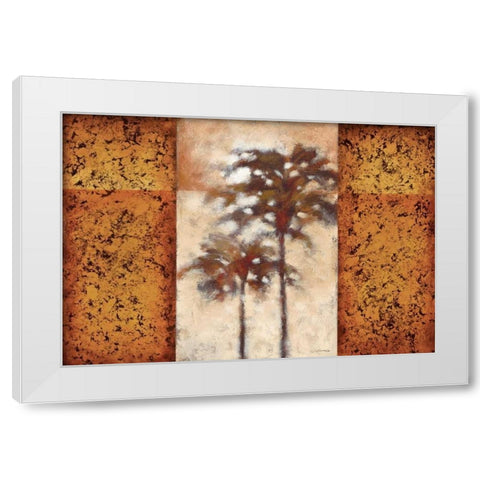 Sunset Palms II White Modern Wood Framed Art Print by Lee, Scott