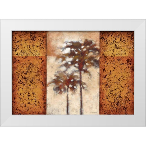 Sunset Palms II White Modern Wood Framed Art Print by Lee, Scott